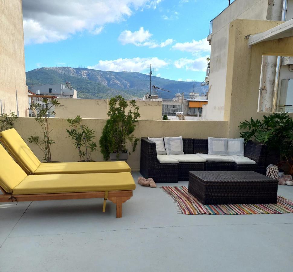 Inspiration Guestroom With Amazing Roof Garden Atene Esterno foto